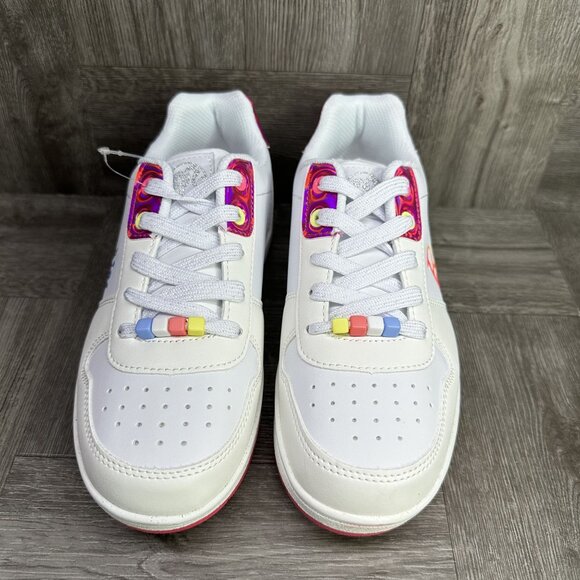 Barbie Kid size 3 White Multicolored Shoes - Picture 3 of 8